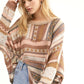 Poncho Skies Feminino Free People Marrom Tamanho X-S
