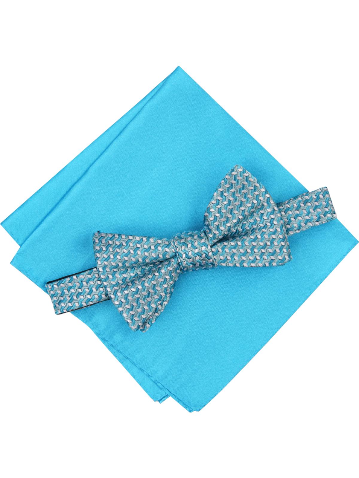 Gravata borboleta Alfani masculina Murphy Pocket Square de 2 peças, azul, tamanho regular