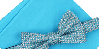 Alfani Men's Murphy Pocket Square 2 Piece Bow Tie Blue Size Regular