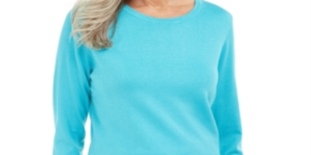 Blusa feminina Karen Scott Colorblock Azul Tamanho Pequeno GG