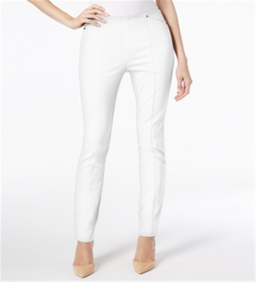 Calça skinny feminina Alfani, tamanho 14, branca, pequena