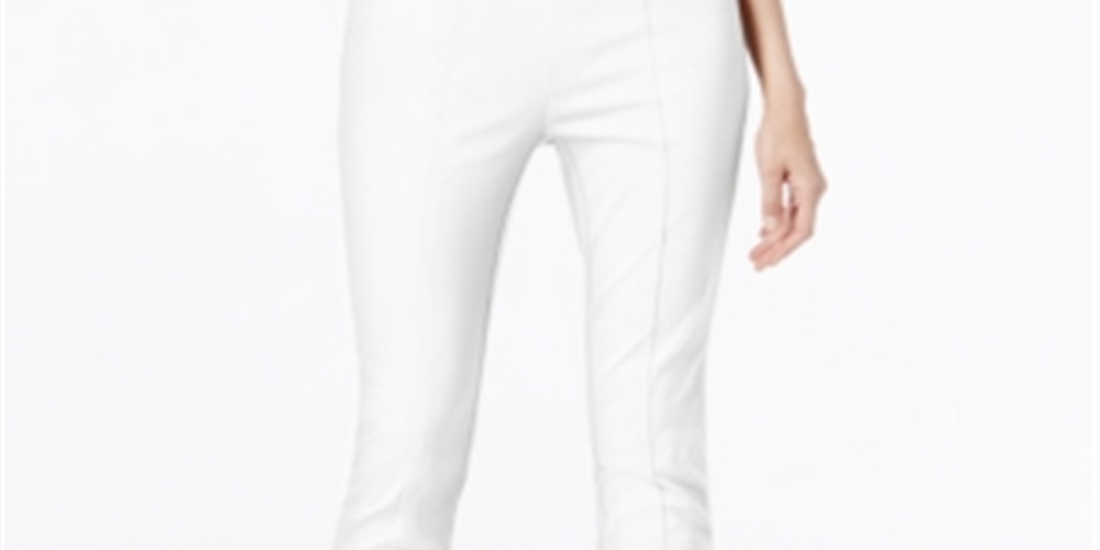 Calça skinny feminina Alfani, tamanho 14, branca, pequena