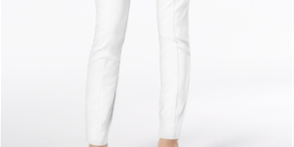 Calça skinny feminina Alfani, tamanho 14, branca, pequena