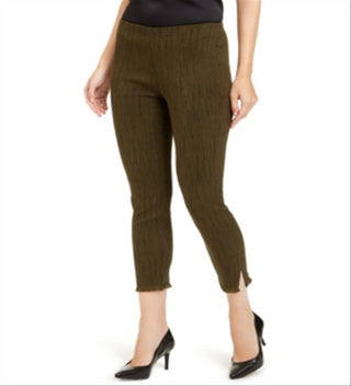 Calça feminina Alfani com franjas e tornozelo, verde, tamanho 0P
