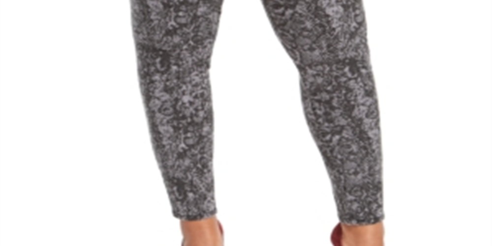Calça feminina com estampa de pele de cobra Style &amp; Co, cinza, tamanho 14W