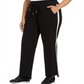 Calça esportiva feminina Calvin Klein Plus, preta, tamanho 3X