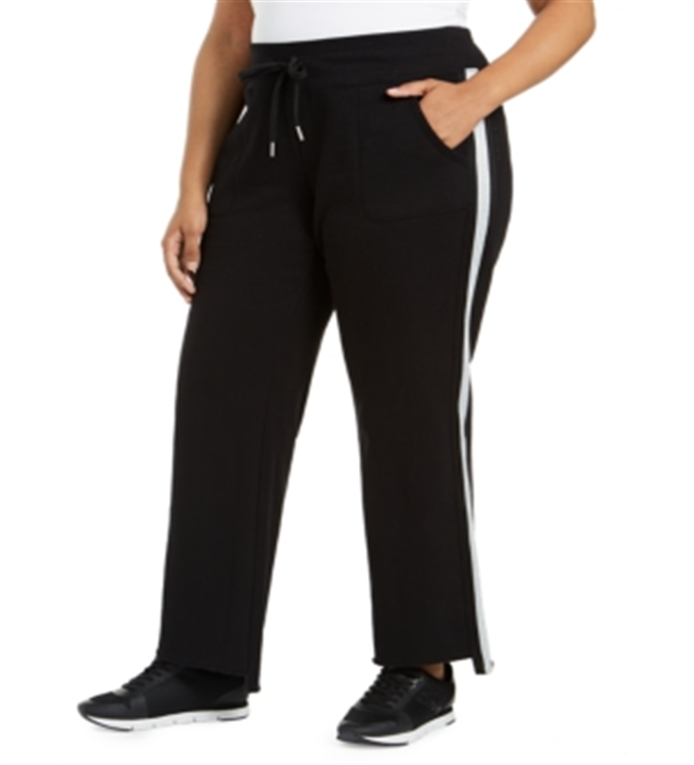 Calça esportiva feminina Calvin Klein Plus, preta, tamanho 3X