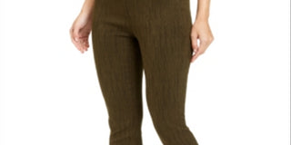 Calça feminina Alfani com franjas e tornozelo, verde, tamanho 4P