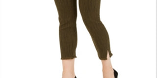 Calça feminina Alfani com franjas e tornozelo, verde, tamanho 4P