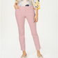 Calça feminina Charter Club Newport Tummy Control Slim Fit Rosa Tamanho 6