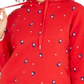 Tommy Hilfiger Moletom com capuz feminino com estampa de corações, vermelho, tamanho GG
