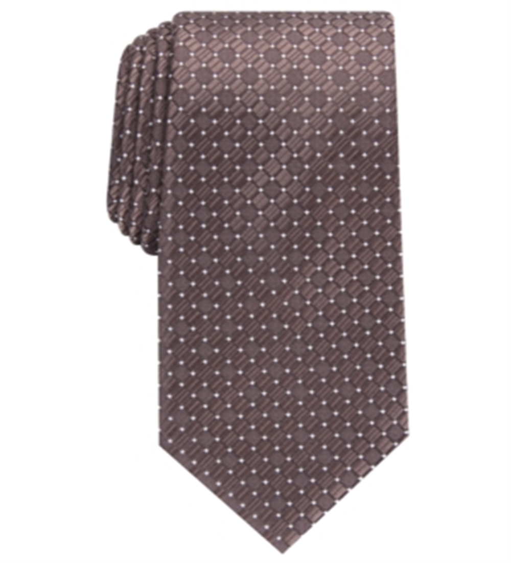 Gravata Perry Ellis Kimball Micro Dot Masculina Marrom Tamanho Regular
