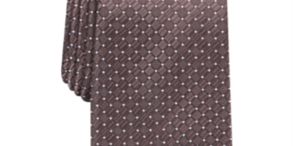 Gravata Perry Ellis Kimball Micro Dot Masculina Marrom Tamanho Regular