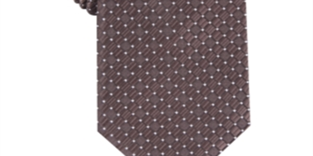 Gravata Perry Ellis Kimball Micro Dot Masculina Marrom Tamanho Regular