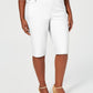 Bermuda feminina Charter Club Plus Cotton Blend, branca, tamanho 18W