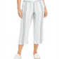 Calça Capri Listrada Feminina Charter Club Azul Tamanho Médio