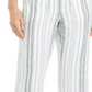 Calça Capri Listrada Feminina Charter Club Azul Tamanho Médio