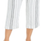 Calça Capri Listrada Feminina Charter Club Azul Tamanho Médio