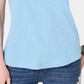 Camiseta feminina de algodão com mangas curtas Style &amp; Co, azul, tamanho X-S