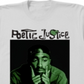 Camiseta masculina Tupac Poetic Justice Graphic, branca, tamanho grande