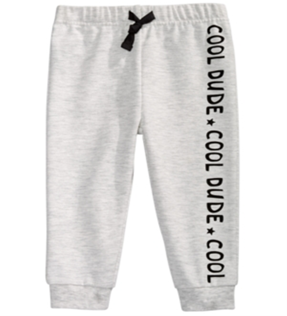 Calça jogger Cool Dude para meninos First Impressions, cinza, tamanho 3-6 meses