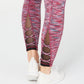Leggings femininas tingidas com estampa de espaço, rosa, tamanho médio