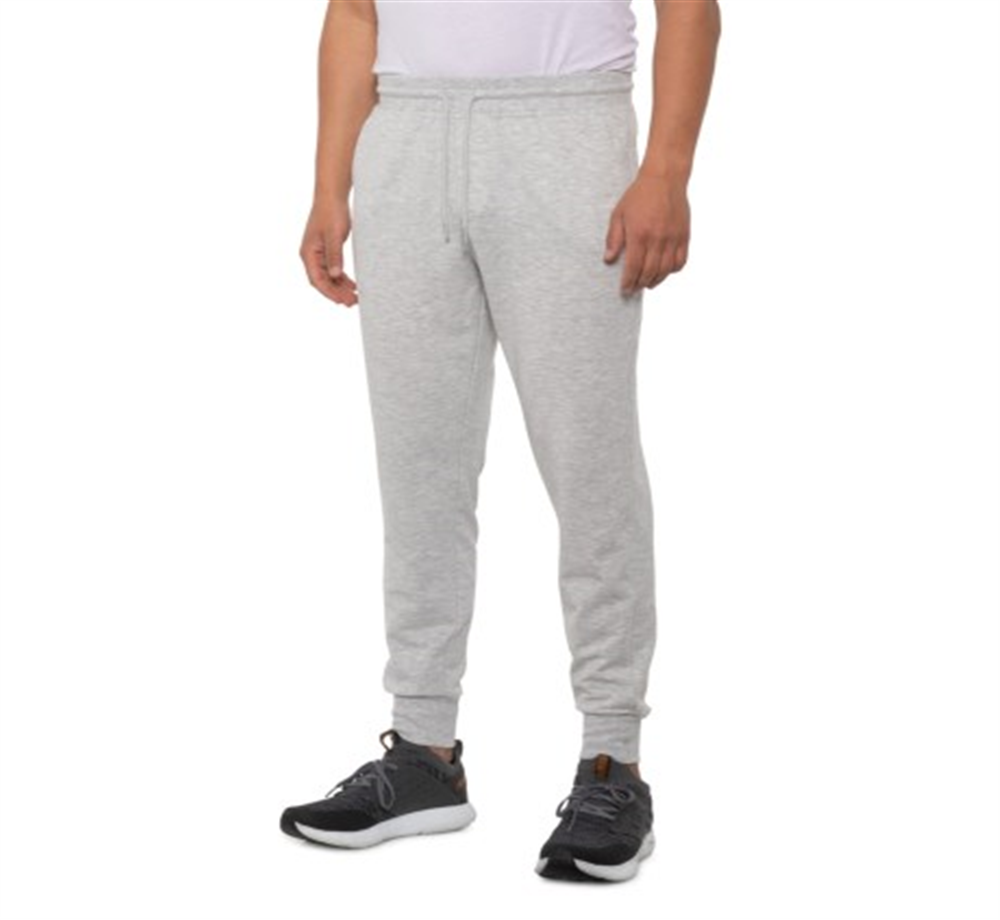 Calça de moletom masculina 90 Degree By Reflex com zíper nas costas, cinza, tamanho grande