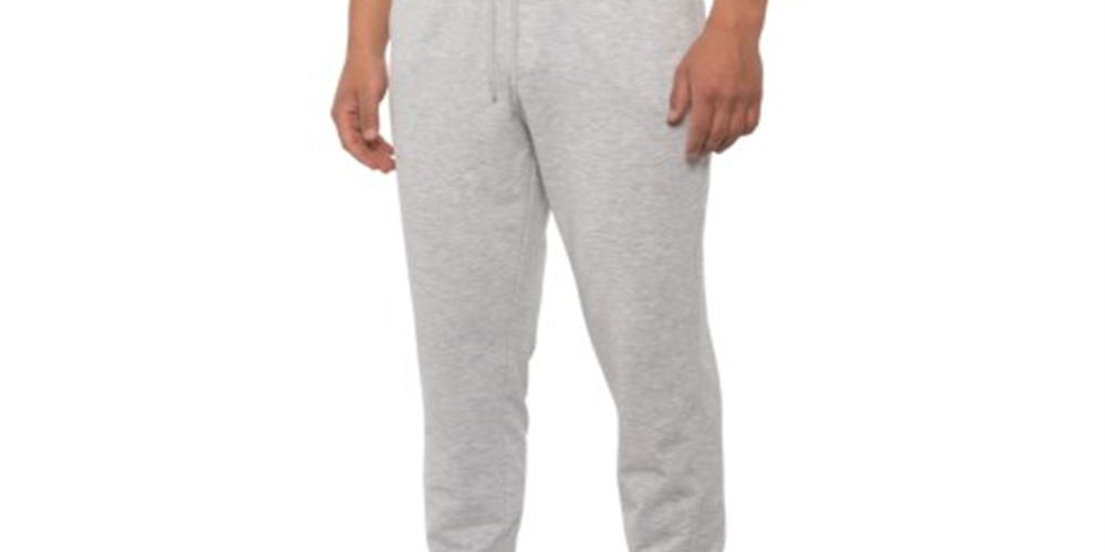 Calça de moletom masculina 90 Degree By Reflex com zíper nas costas, cinza, tamanho grande