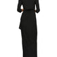 Alex Evenings Cardigan Feminino com Franjas e Strass, Manga 3/4, Aberto, Blusa Formal, Azul, Tamanho 10