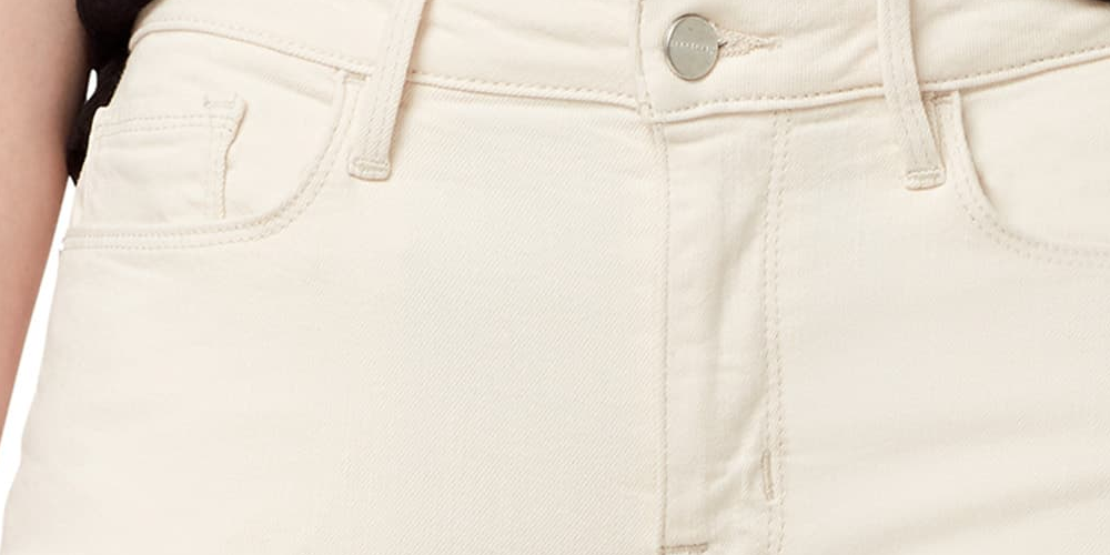 Calça jeans feminina Sanctuary Moonstone Connector Kick Crop, branca, tamanho 30