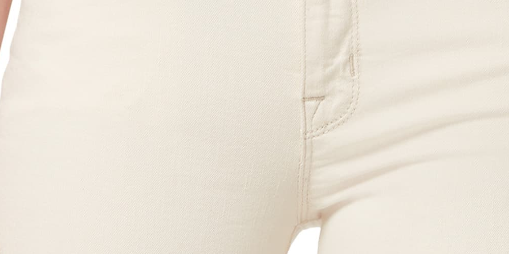Calça jeans feminina Sanctuary Moonstone Connector Kick Crop, branca, tamanho 30