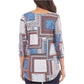 Camiseta feminina Karen Kane Paisley Shirttail - Branca, tamanho médio