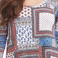 Camiseta feminina Karen Kane Paisley Shirttail - Branca, tamanho médio