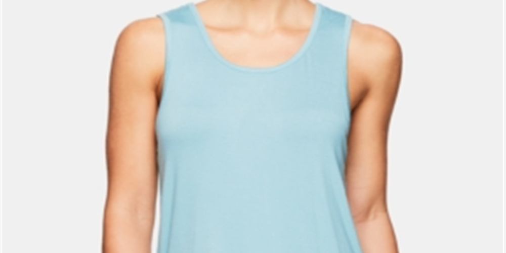 Regata feminina Gaiam Gianna com recorte nas costas, verde, tamanho médio