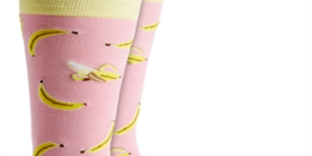 Bar III Meias Masculinas Bananas Confortáveis ​​e Confortáveis, Rosa, Tamanho Regular