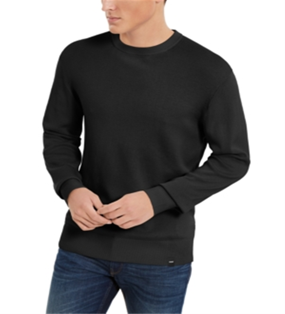 Suéter DKNY Masculino Regular Fit com Gola Redonda Preto Tamanho M