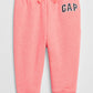 Calça de moletom Gap Factory com logotipo Gap para meninas, rosa, tamanho 18-24M