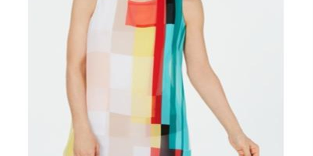 Túnica Alfani Feminina Colorblocked Branca Tamanho Pequeno Médio