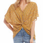 Karen Kane Top Feminino Twist Front Amarelo - Tamanho X-Grande