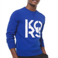 Moletom masculino Michael Kors com logotipo empilhado azul tamanho XX-G