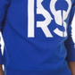 Moletom masculino Michael Kors com logotipo empilhado azul tamanho XX-G