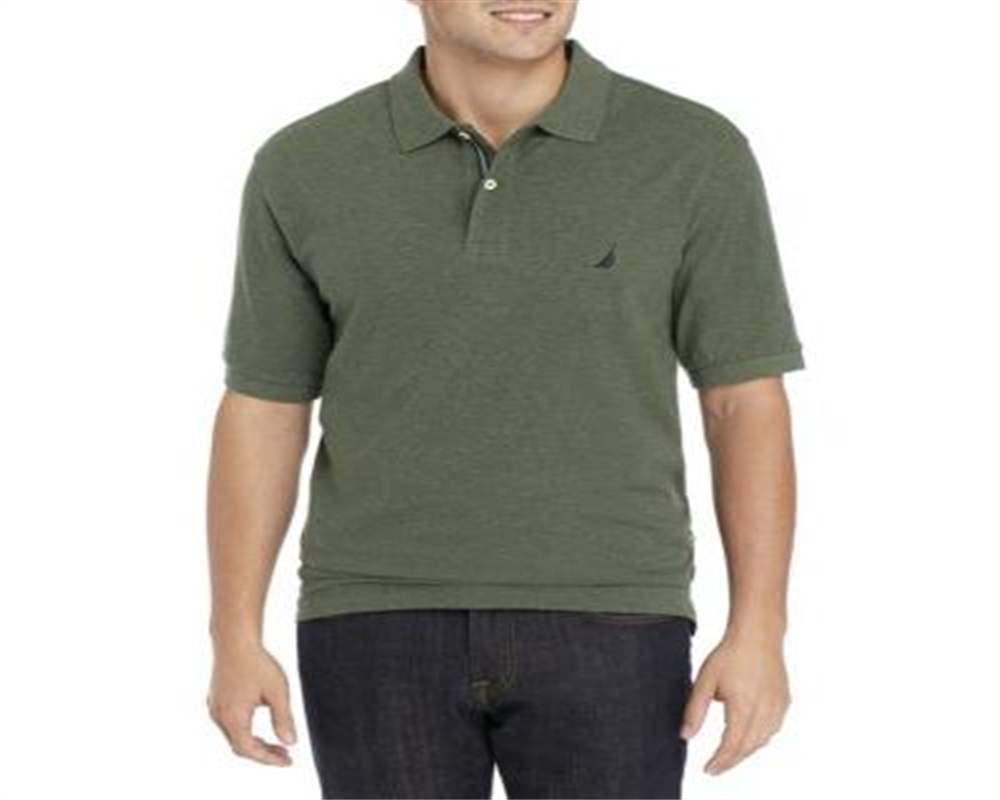 Polo Nautica Masculino em Malha Elástica Verde Tamanho 3XLT