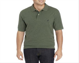 Polo Nautica Masculino em Malha Elástica Verde Tamanho 3XLT