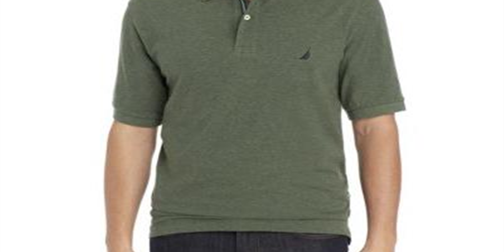 Polo Nautica Masculino em Malha Elástica Verde Tamanho 3XLT