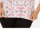 Karen Scott Blusa Feminina Estampada Gola Redonda Tamanho Pequeno