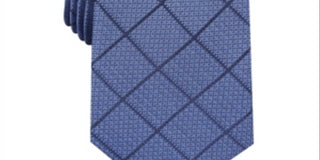 Gravata Alfani Masculina Sussex Pane Skinny Slim Azul Tamanho Regular