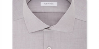 Camisa social masculina Calvin Klein Slim Fit com botões cinza tamanho 16,5 x 34 x 35