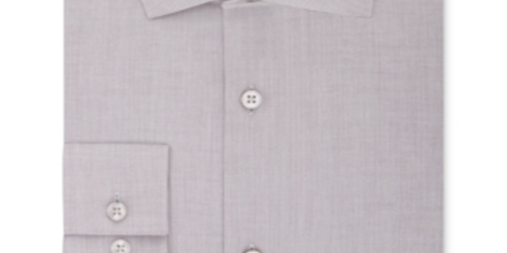 Camisa social masculina Calvin Klein Slim Fit com botões cinza tamanho 16,5 x 34 x 35
