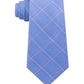 Gravata xadrez clássica Elijah masculina Michael Kors, azul, tamanho regular