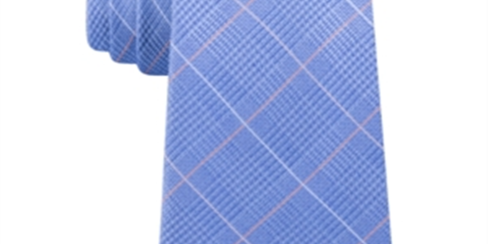 Gravata xadrez clássica Elijah masculina Michael Kors, azul, tamanho regular